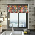thumbnail image 1 of Yayeee Kitchen Valance Rod Pocket 54" x 18" Living Room Window Curtain, Beige Jar, 1 of 6