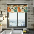 thumbnail image 1 of Yayeee Kitchen Valance Rod Pocket 54" x 18" Living Room Window Curtain, Black Cats Reading, 1 of 6