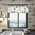 thumbnail image 1 of Yayeee Kitchen Valance Rod Pocket 54" x 18" Living Room Window Curtain, Black Cute Cats, 1 of 6