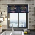 thumbnail image 1 of Yayeee Kitchen Valance Rod Pocket 54" x 18" Living Room Window Curtain, Blue Christmas Light, 1 of 6