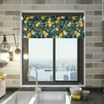 thumbnail image 1 of Yayeee Kitchen Valance Rod Pocket 54" x 18" Living Room Window Curtain, Blue Lemons, 1 of 6