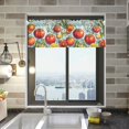 thumbnail image 1 of Yayeee Kitchen Valance Rod Pocket 54" x 18" Living Room Window Curtain, Blue Tomatoes, 1 of 6