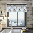 thumbnail image 1 of Yayeee Kitchen Valance Rod Pocket 54" x 18" Living Room Window Curtain, Blueberry Pancake Pattern, 1 of 6