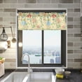 thumbnail image 1 of Yayeee Kitchen Valance Rod Pocket 54" x 18" Living Room Window Curtain, Colorful Flower, 1 of 6