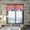 thumbnail image 1 of Yayeee Kitchen Valance Rod Pocket 54" x 18" Living Room Window Curtain, Colorful Jars, 1 of 6