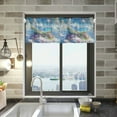 thumbnail image 1 of Yayeee Kitchen Valance Rod Pocket 54" x 18" Living Room Window Curtain, Crystal Ocean, 1 of 6