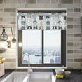 thumbnail image 1 of Yayeee Kitchen Valance Rod Pocket 54" x 18" Living Room Window Curtain, Cute Cat Faces, 1 of 6