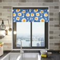 thumbnail image 1 of Yayeee Kitchen Valance Rod Pocket 54" x 18" Living Room Window Curtain, Cute Fried Eggs, 1 of 6