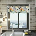 thumbnail image 1 of Yayeee Kitchen Valance Rod Pocket 54" x 18" Living Room Window Curtain, Floral Pattern, 1 of 6