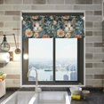 thumbnail image 1 of Yayeee Kitchen Valance Rod Pocket 54" x 18" Living Room Window Curtain, Flowers Cat, 1 of 6