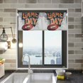 thumbnail image 1 of Yayeee Kitchen Valance Rod Pocket 54" x 18" Living Room Window Curtain, Game Day, 1 of 6
