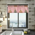 thumbnail image 1 of Yayeee Kitchen Valance Rod Pocket 54" x 18" Living Room Window Curtain, Gingerbread Houses, 1 of 6