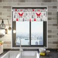 thumbnail image 1 of Yayeee Kitchen Valance Rod Pocket 54" x 18" Living Room Window Curtain, Gray Christmas Santa, 1 of 6