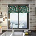 thumbnail image 1 of Yayeee Kitchen Valance Rod Pocket 54" x 18" Living Room Window Curtain, Green Christmas Gingerbread, 1 of 6