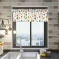 thumbnail image 1 of Yayeee Kitchen Valance Rod Pocket 54" x 18" Living Room Window Curtain, Green Cute Vegetables, 1 of 6