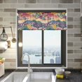 thumbnail image 1 of Yayeee Kitchen Valance Rod Pocket 54" x 18" Living Room Window Curtain, Green Floral Wave, 1 of 6