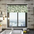 thumbnail image 1 of Yayeee Kitchen Valance Rod Pocket 54" x 18" Living Room Window Curtain, Green Floral, 1 of 6