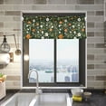 thumbnail image 1 of Yayeee Kitchen Valance Rod Pocket 54" x 18" Living Room Window Curtain, Green Flowers Pattern, 1 of 6