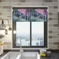 thumbnail image 1 of Yayeee Kitchen Valance Rod Pocket 54" x 18" Living Room Window Curtain, Green Night Deer, 1 of 6