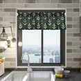 thumbnail image 1 of Yayeee Kitchen Valance Rod Pocket 54" x 18" Living Room Window Curtain, Green Plants, 1 of 6