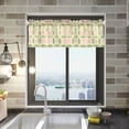 thumbnail image 1 of Yayeee Kitchen Valance Rod Pocket 54" x 18" Living Room Window Curtain, Light Green Geometric, 1 of 6
