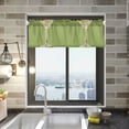thumbnail image 1 of Yayeee Kitchen Valance Rod Pocket 54" x 18" Living Room Window Curtain, Martini with Olive, 1 of 6