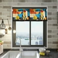thumbnail image 1 of Yayeee Kitchen Valance Rod Pocket 54" x 18" Living Room Window Curtain, Modern Cocktails, 1 of 6