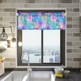 thumbnail image 1 of Yayeee Kitchen Valance Rod Pocket 54" x 18" Living Room Window Curtain, Neon Starfish Pattern, 1 of 6