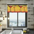 thumbnail image 1 of Yayeee Kitchen Valance Rod Pocket 54" x 18" Living Room Window Curtain, Orange Cocktails, 1 of 6