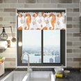 thumbnail image 1 of Yayeee Kitchen Valance Rod Pocket 54" x 18" Living Room Window Curtain, Orange Seahorse, 1 of 6