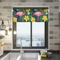 thumbnail image 1 of Yayeee Kitchen Valance Rod Pocket 54" x 18" Living Room Window Curtain, Pink Flamingo Pattern, 1 of 6