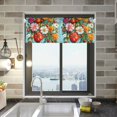 thumbnail image 1 of Yayeee Kitchen Valance Rod Pocket 54" x 18" Living Room Window Curtain, Pink Floral Tomatoes, 1 of 6