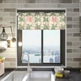 thumbnail image 1 of Yayeee Kitchen Valance Rod Pocket 54" x 18" Living Room Window Curtain, Pink and Green Geometric, 1 of 6