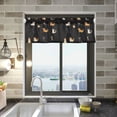 thumbnail image 1 of Yayeee Kitchen Valance Rod Pocket 54" x 18" Living Room Window Curtain, Pixel Cat, 1 of 6