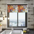 thumbnail image 1 of Yayeee Kitchen Valance Rod Pocket 54" x 18" Living Room Window Curtain, Purple Floral Tomatoes, 1 of 6