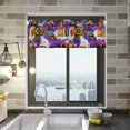 thumbnail image 1 of Yayeee Kitchen Valance Rod Pocket 54" x 18" Living Room Window Curtain, Purple Simple Triangles, 1 of 6