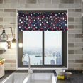 thumbnail image 1 of Yayeee Kitchen Valance Rod Pocket 54" x 18" Living Room Window Curtain, Red Starry Pattern, 1 of 6