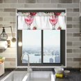 thumbnail image 1 of Yayeee Kitchen Valance Rod Pocket 54" x 18" Living Room Window Curtain, Strawberry Ice Cream Pattern, 1 of 6