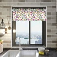 thumbnail image 1 of Yayeee Kitchen Valance Rod Pocket 54" x 18" Living Room Window Curtain, Various Vegetables Pattern, 1 of 6