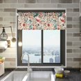thumbnail image 1 of Yayeee Kitchen Valance Rod Pocket 54" x 18" Living Room Window Curtain, Watercolor Leaves, 1 of 6