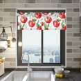thumbnail image 1 of Yayeee Kitchen Valance Rod Pocket 54" x 18" Living Room Window Curtain, White Apple Pattern, 1 of 6