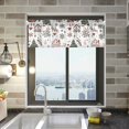 thumbnail image 1 of Yayeee Kitchen Valance Rod Pocket 54" x 18" Living Room Window Curtain, White Nordic Christmas House, 1 of 6