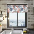 thumbnail image 1 of Yayeee Kitchen Valance Rod Pocket 54" x 18" Living Room Window Curtain, White Sea Plants, 1 of 6