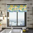 thumbnail image 1 of Yayeee Kitchen Valance Rod Pocket 54" x 18" Living Room Window Curtain, Yellow Mountains, 1 of 6