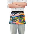 thumbnail image 1 of Yayeee Waist Apron with Pockets for Cooking Waterproof Half Server Aprons, Art Path, 1 of 7