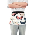 thumbnail image 1 of Yayeee Waist Apron with Pockets for Cooking Waterproof Half Server Aprons, Beige Butterflies, 1 of 7