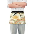 thumbnail image 1 of Yayeee Waist Apron with Pockets for Cooking Waterproof Half Server Aprons, Beige Clouds, 1 of 7