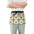 thumbnail image 1 of Yayeee Waist Apron with Pockets for Cooking Waterproof Half Server Aprons, Beige Floral Pattern, 1 of 7