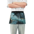 thumbnail image 1 of Yayeee Waist Apron with Pockets for Cooking Waterproof Half Server Aprons, Black Marble, 1 of 7