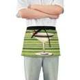 thumbnail image 1 of Yayeee Waist Apron with Pockets for Cooking Waterproof Half Server Aprons, Black Martini, 1 of 7